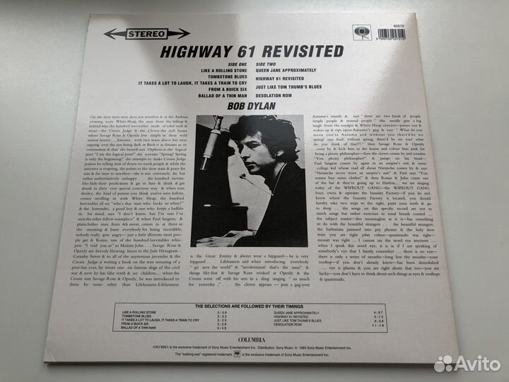 LP Bob Dylan 1965 UK винил Absolute Analogue 2000
