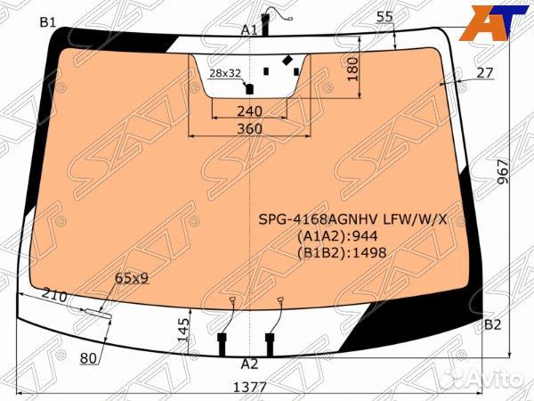 Стекло лобовое hyundai accent