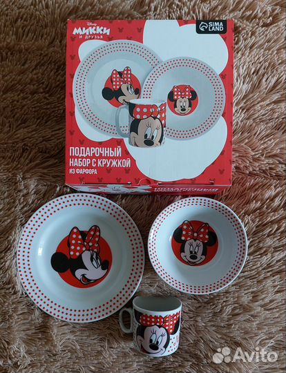 Набор детской посуды подарочный Минни Маус
