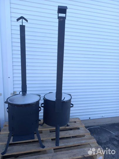 Печь для казана с трубой 8-12л