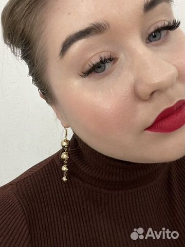 Серьги женские украшения золотые длинные
