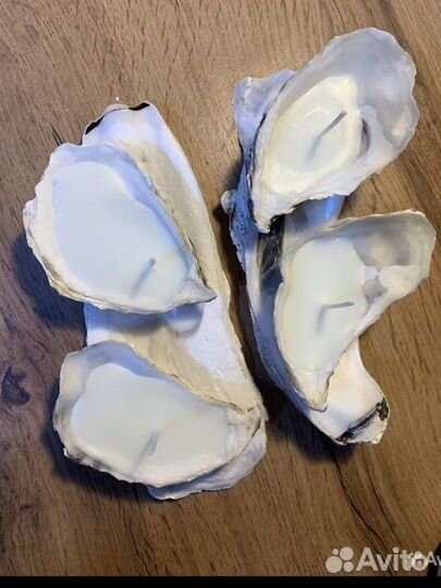 Свечи в устрицах/ Раковины устриц