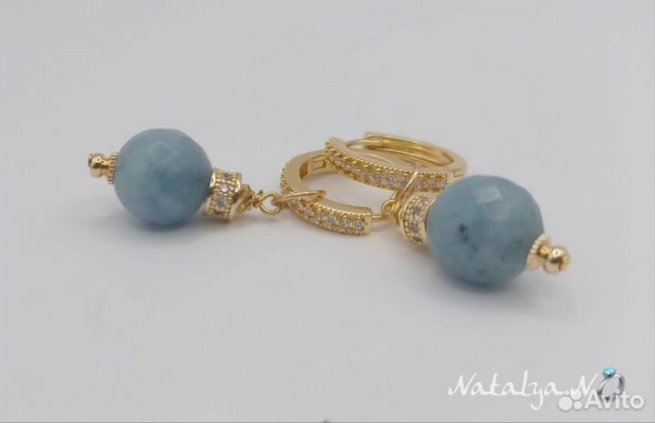 Серьги -конго с подвеской