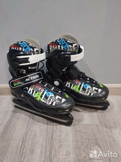 Коньки раздвижные 30-33р