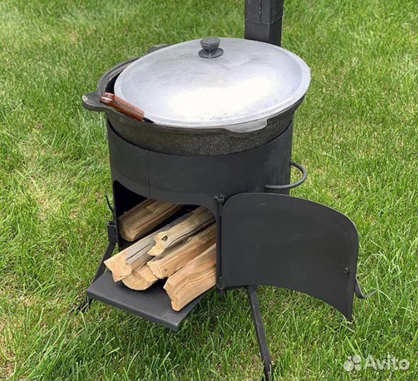Комплект узбекский казан 10 л и печь с дымоходом