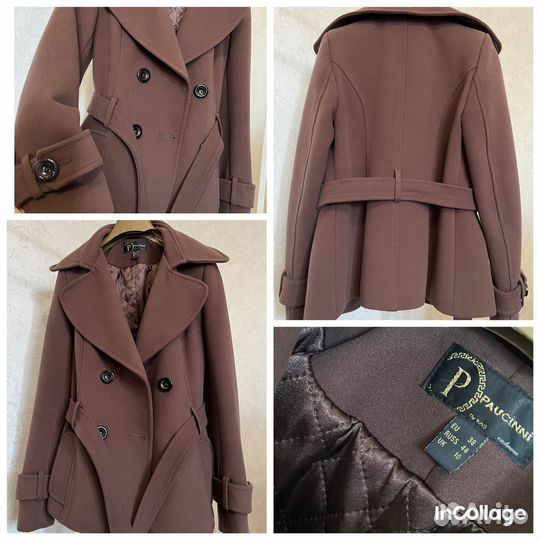 Пальто женское 42 44 с натуральным мехом