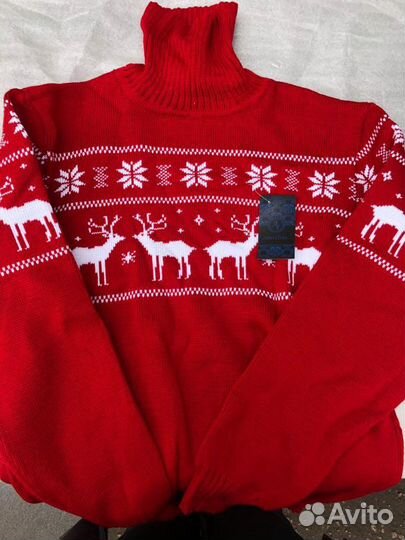 Носки шерстяные новогодние с оленями