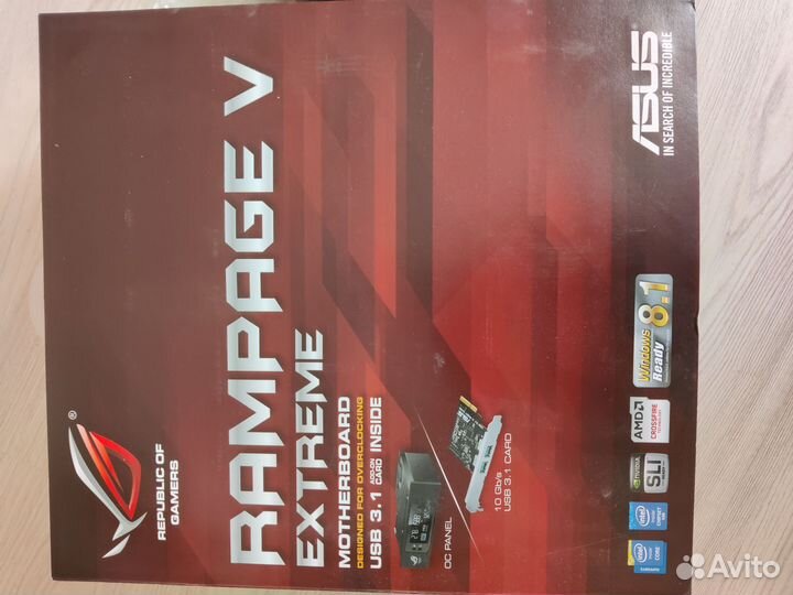 Материнская плата asus rampage V extreme/U3.1