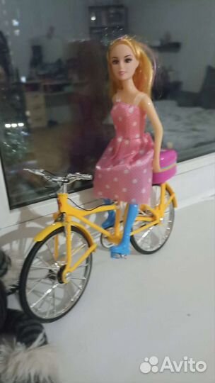 Кукла барби Принцесса на велосипеде