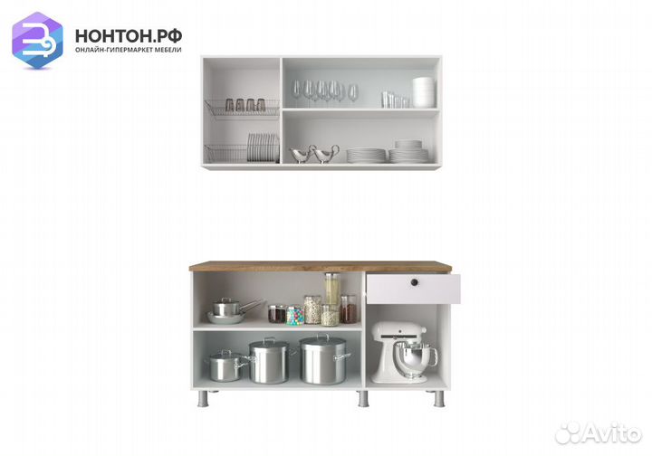 Кухня Деми 1.5 белый