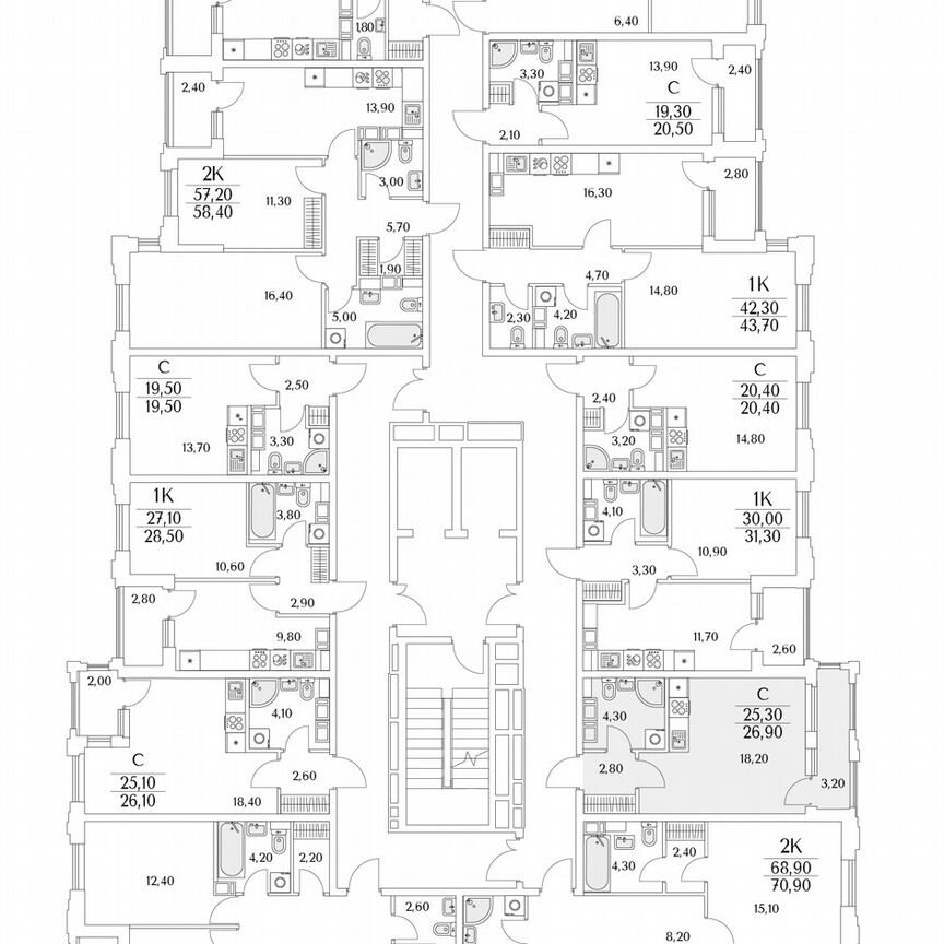 Квартира-студия, 26,9 м², 4/13 эт.