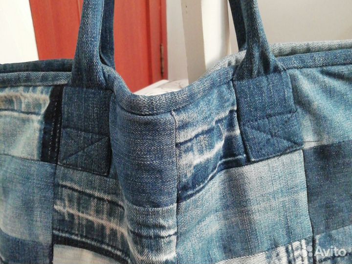Джинсовая сумка хендмейд