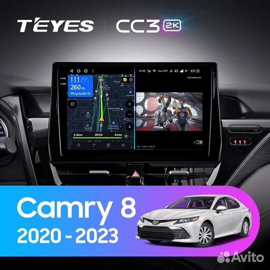 Магнитола для Camry 70 2020-23 Teyes CC3 2k 4/32