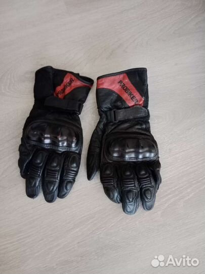 Мото перчатки кожаные