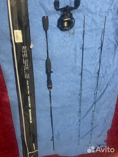 Кастинговый спиннинг с катушкой