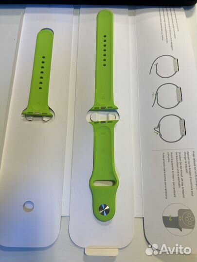 Apple watch 1/6/9/38-41мм/sport/band/green/ремешок