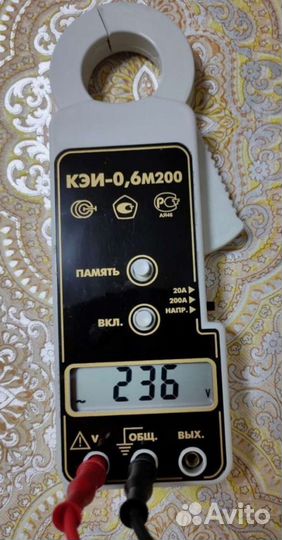 Клещи токоизмерительные кэи-06м200