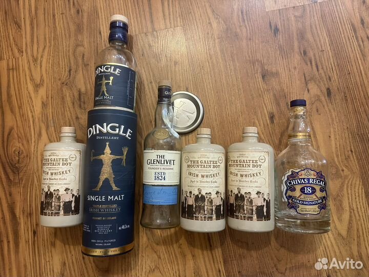 Пустые бутылки из под виски
