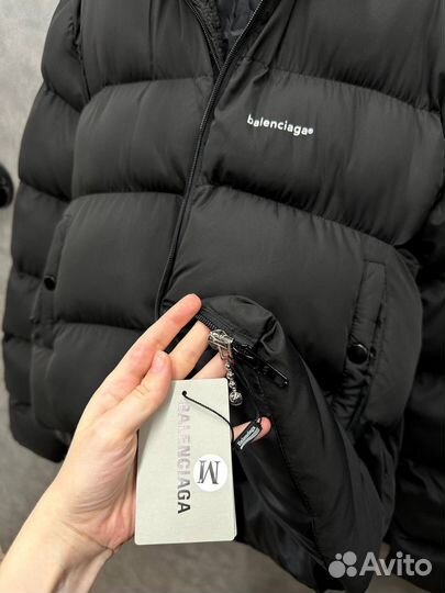 Пуховик дутый Balenciaga Black зимняя