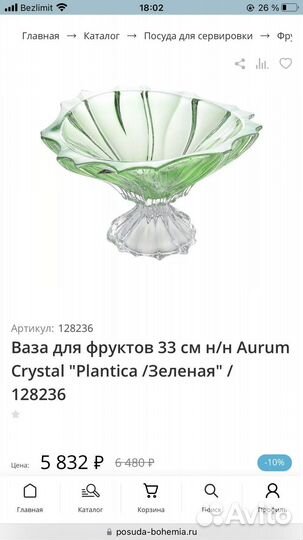 Ваза для фруктов на ножке