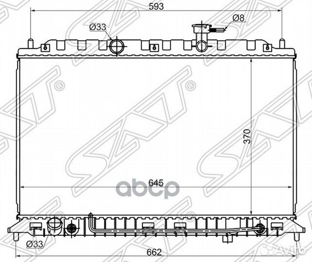 Радиатор Kia Rio 05-11 KI0004-05 Sat