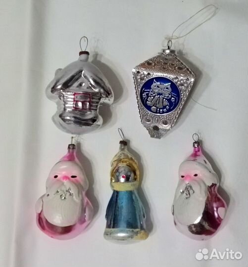 Игрушки ёлочные СССР стекло
