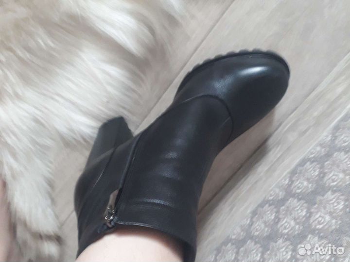 Ботильоны кожаные