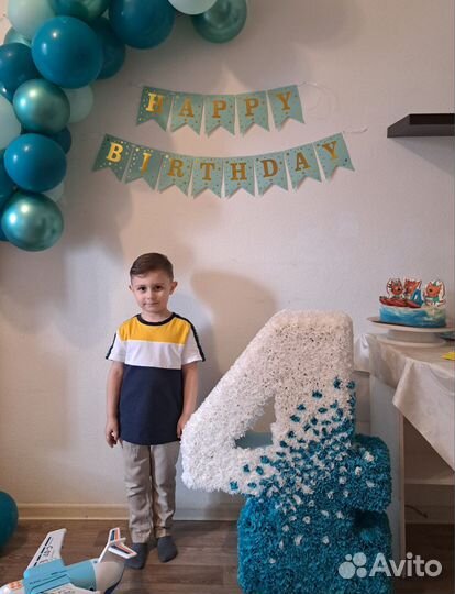 Цифры(буквы)из салфеток и гофрированной бумаги