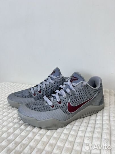 Nike Kobe 11 Lower Merion Wolf Grey/Team Red-Wolf