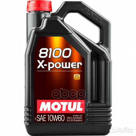 Motul 8100 X-power 10W60 A3. SN Масло моторное