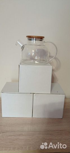 Чайник заварочный стеклянный новый