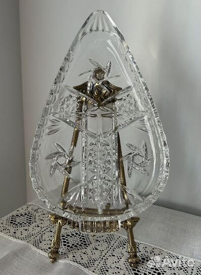 Менажница хрустальная винтаж