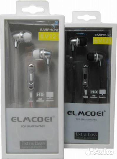 Наушники EV121 с микрофоном, Серебро