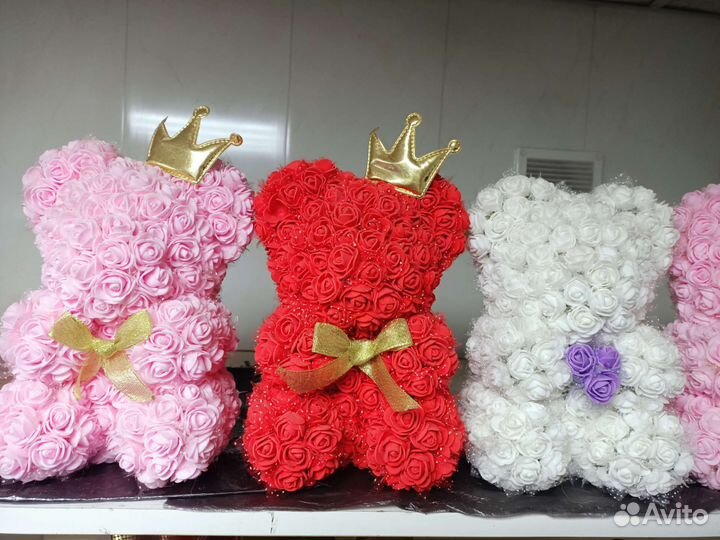 Медведи из роз