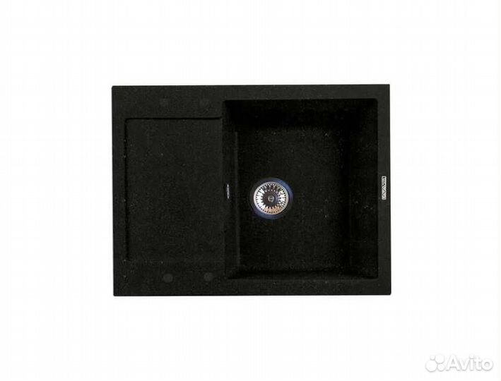 Гранитная мойка Lava L.7 / lava чёрный металлик