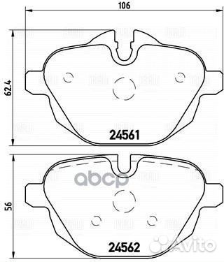 Колодки торм. для а/м BMW 5 (F10) (10) /X3 (F25