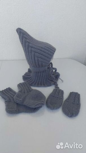 Комплект шапка Гномик+манишка р-р 42-46