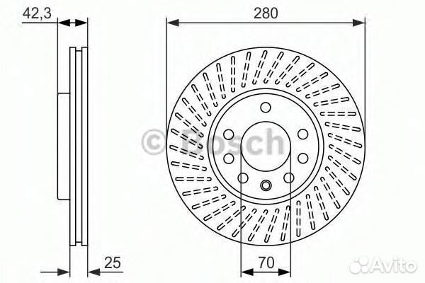 Тормозной диск 0986479919 bosch