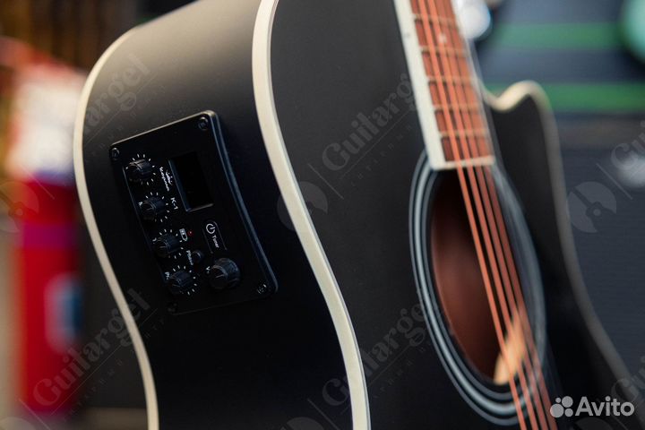 Электроакустическая гитара Kepma A1CE Black Matt