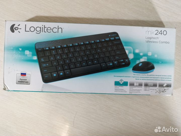 Клавиатура и мышка беспроводная Logitech mk240