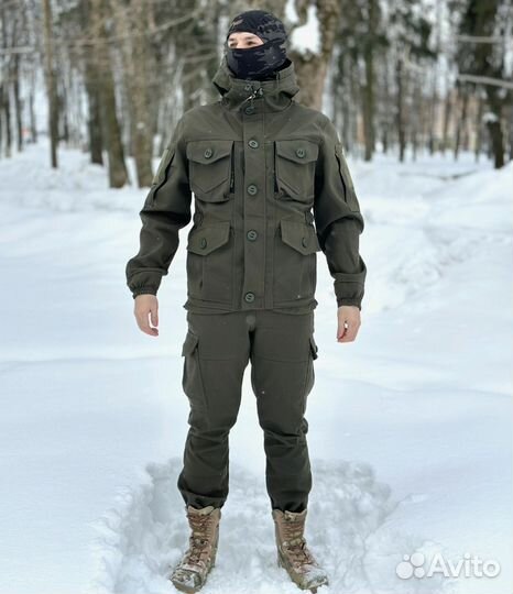 Костюм горка демисезонный(на флис(олива)