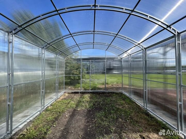 Теплица прямостенная (двойная дуга 25х25 шир 3.5)