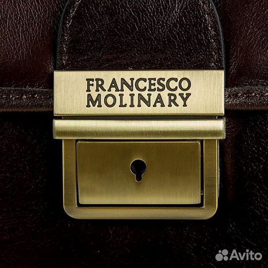 Мужской кожаный портфель Francesco Molinary новый