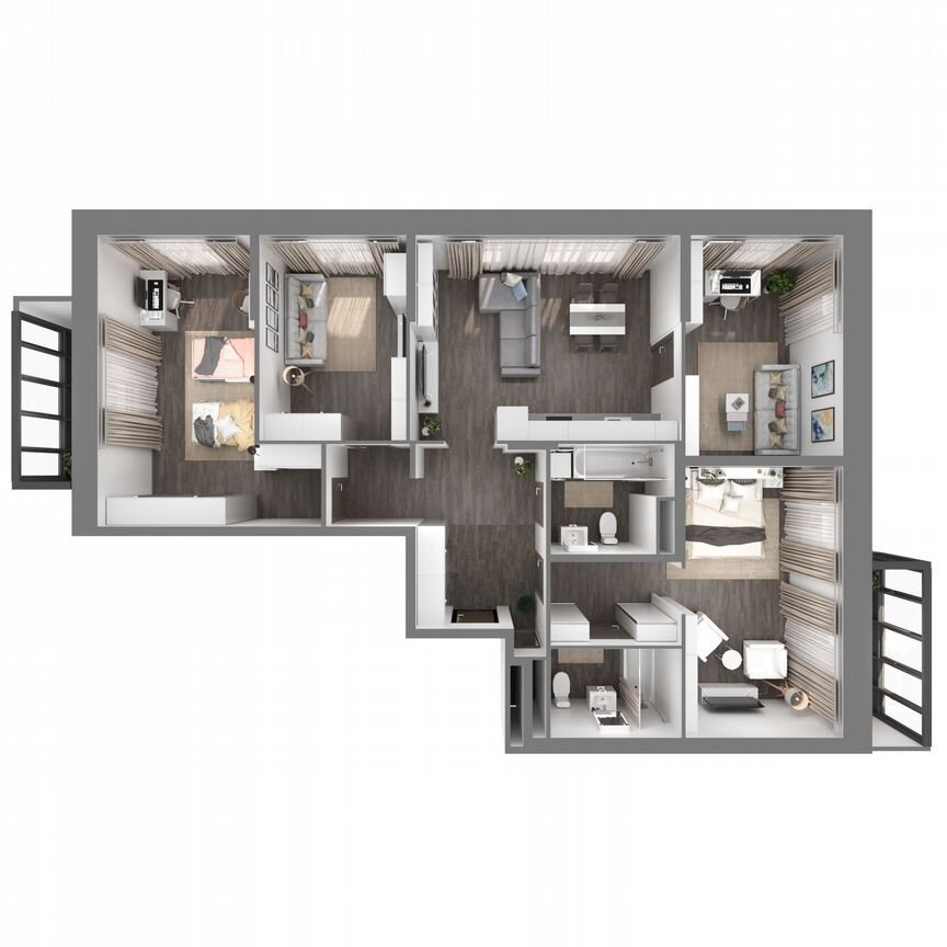 4-к. квартира, 111,9 м², 14/23 эт.