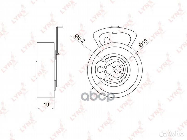 Ролик натяжной ремня грм PB1055 lynxauto