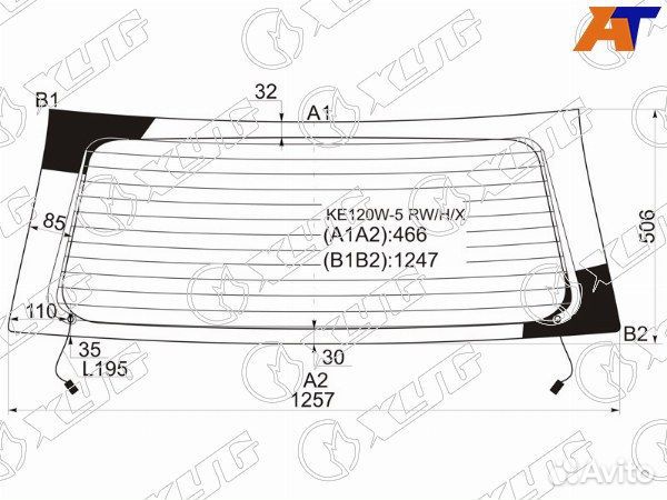 Стекло заднее toyota corolla fielder