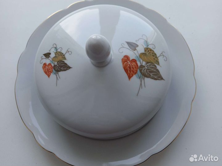 Масленка фарфор гдр новая