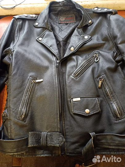 Мотокуртка кожаная мужская