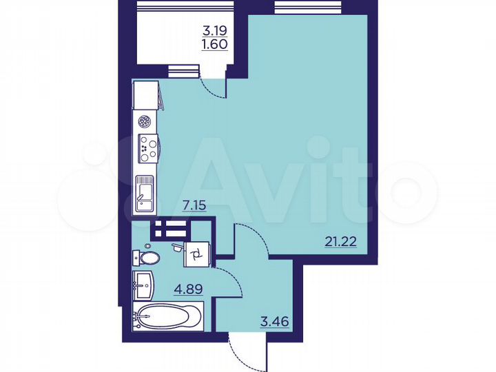 Квартира-студия, 38,3 м², 10/18 эт.