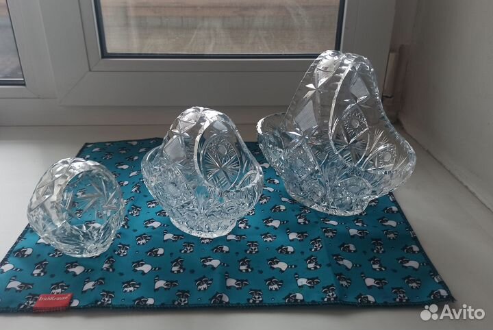 Ваза конфетница хрусталь